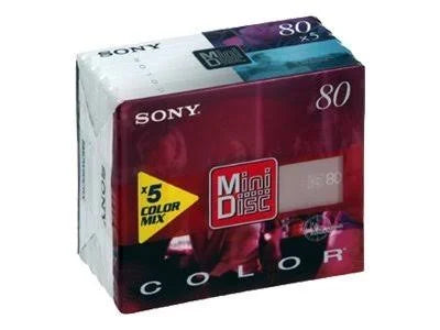 Sony 5 Pack 80min MiniDisc Colour Cello Wrap SPECIAL EDITION